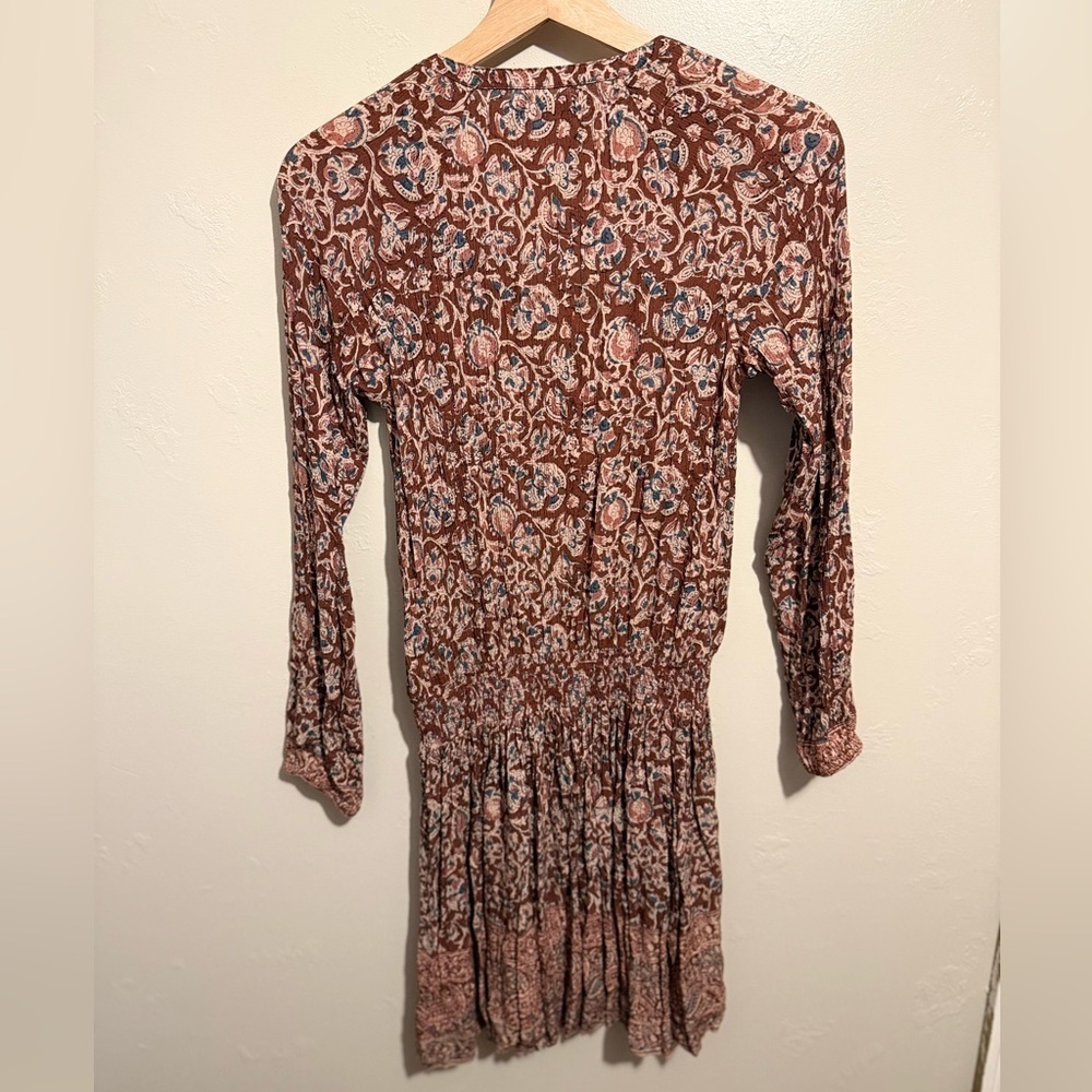 FAHERTY | Montara Long Sleeve Dress Merlot Bordeaux Floral Dress Women’s Size XS - Picture 13 of 15